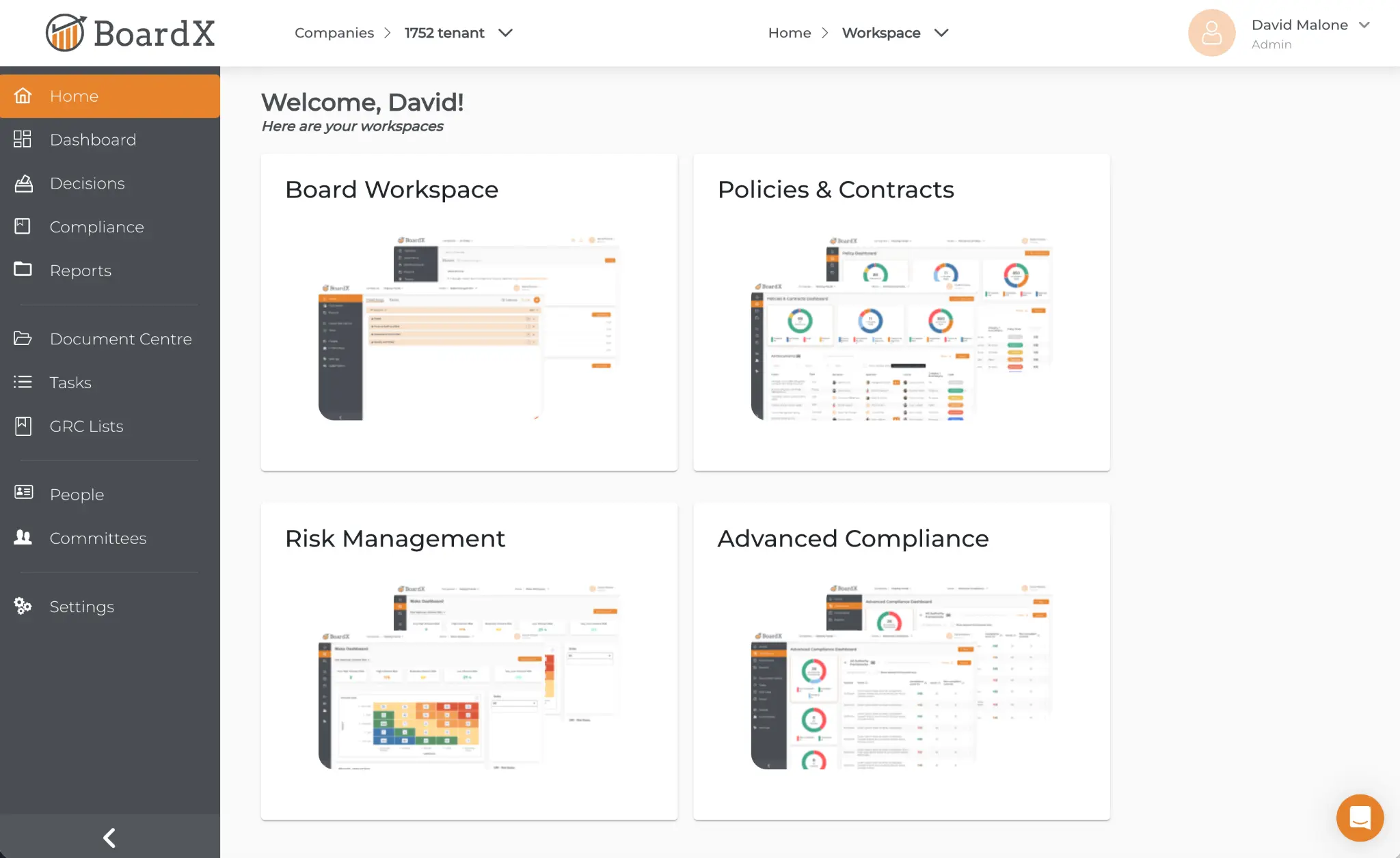 BoardX Workspace Preview